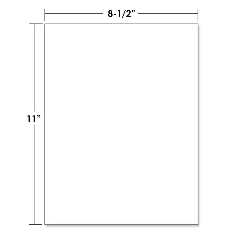 ChromaLabel 8-1/2 x 11 Inch Full Sheet Printable Labels for Laser and Inkjet Printers, 25 Sheets