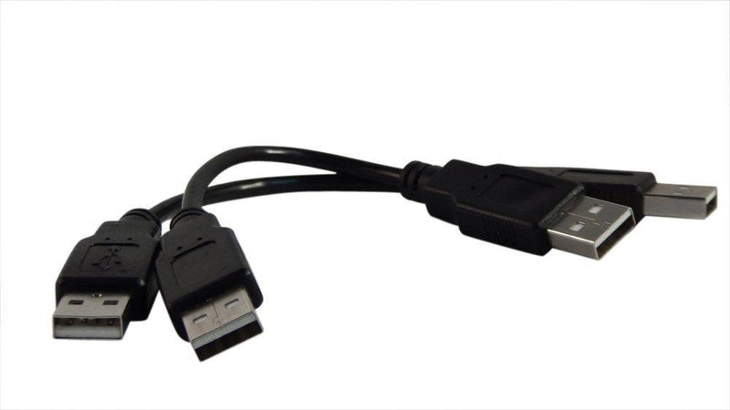 Two Pack of Your Cable Store 6 Inch Black USB 2.0 High Speed Male A to Male A Cables
