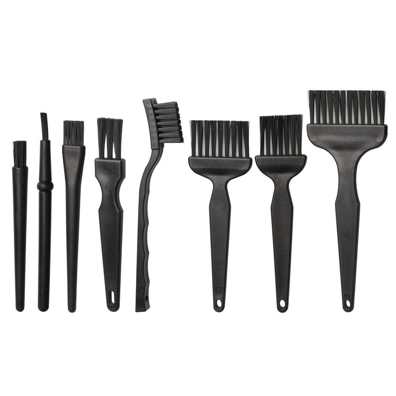 8 Pcs Keyboard Brush Small Anti Static Brushes Portable Nylon Brushes Cleaning Keyboard Brush Kit (Black)