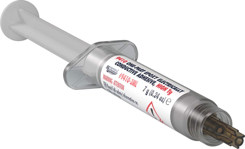 MG Chemicals 9410 1-Part Electrically Conductive Adhesive with unlimited working time till it is HEAT-CURED. High TG, 3mL Dispenser New Formula