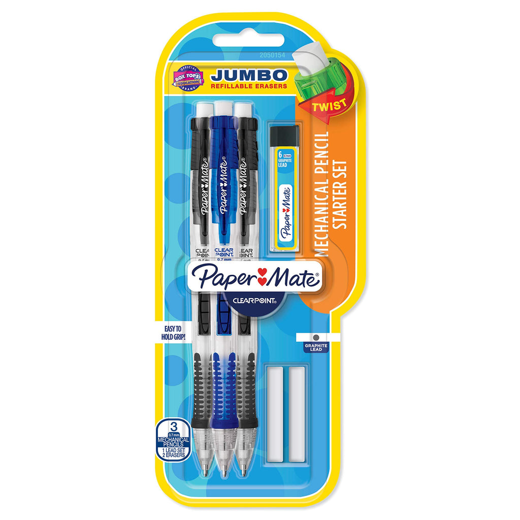 Paper Mate Clearpoint Mechanical Pencil Starter Set, 0.7mm Mechanical Pencil (2050154) Assorted