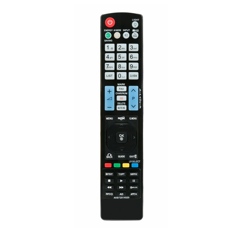 New AKB72914020 Replace Remote Control fit for LG LCD LED Plasma TV 32LD550 32LE5400 42LD550 46LD550 47LD650 47LE7500 47LEX8 47LW575S 47LX6500 50PK750 50PK950 50PZ550 52LD550 55LD650 60LD550 72LEX9