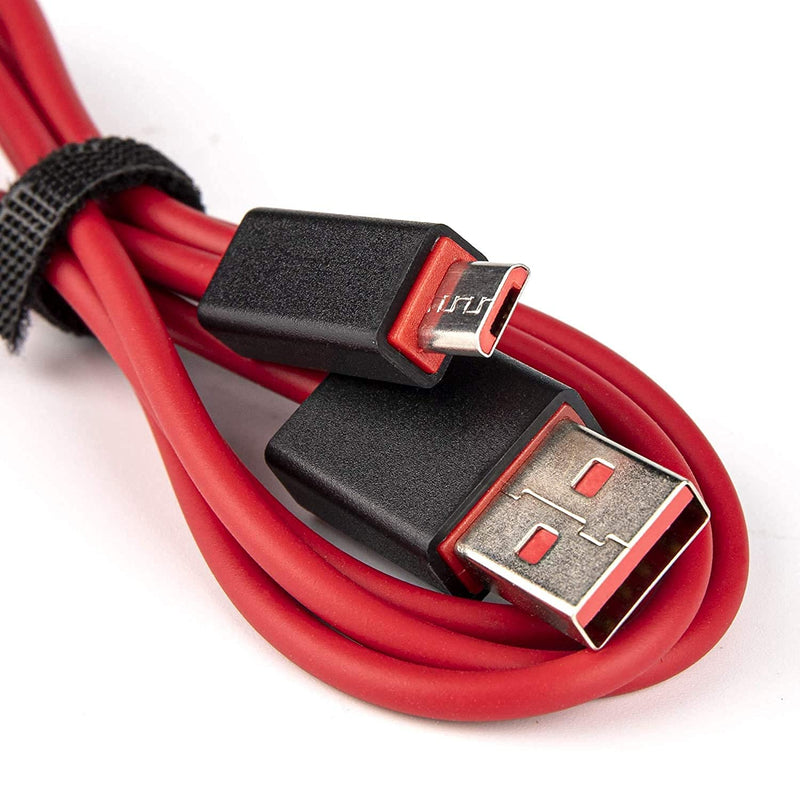 Replacement Charger Cable Power Supply Cord Compatible with Wireless Beats by Dr.Dre Powerbeats 2 Powerbeats 3 Solo Studio Headsets Earphones (Red/3.3ft) Red/3.3ft