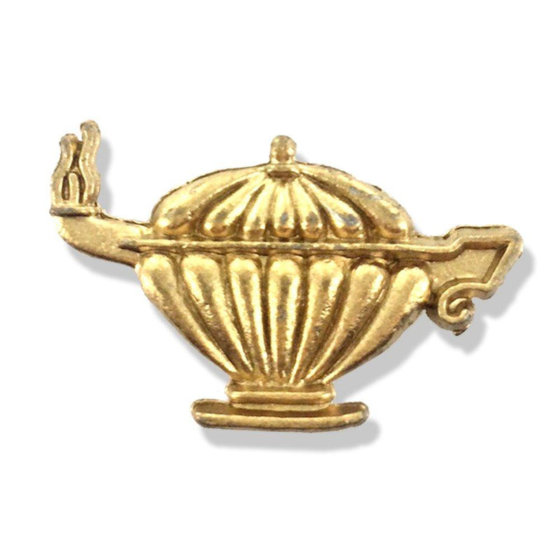 Awards and Gifts R Us 1-1/8 Inch Lamp of Learning Chenille Gold Lapel Pin - Package of 20, Poly Bagged