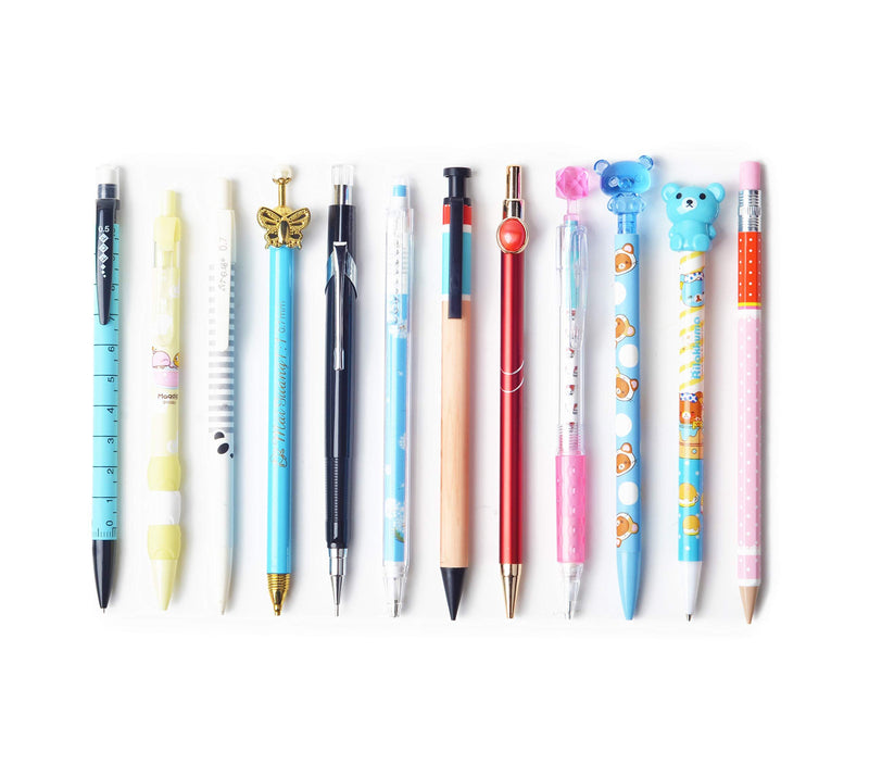 SKKSTATIONERY 12 PCS Mechanical Pencils Set, Cute Cartoon Favor, 12 Different Styles Assorted Cute Mechanical Pencils