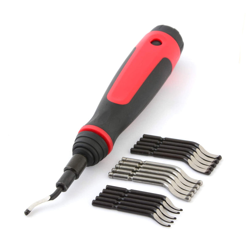 AFA Tooling Long Reach Deburring Tool with 15 High-Speed Steel Rotary Burr Removal Blades Tool+15blades