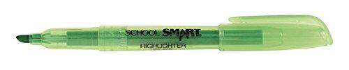 School Smart HY1002-48GREEN Highlighter Chisel Tip, Blue (Pack of 48)