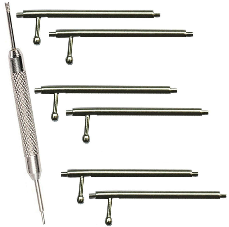 23mm Watch Pins Compatible with Versa 2 /Versa/Versa Lite Pins Quick Release Spring Bars 6PCS - 23mm Stainless Steel Watch Band Pins Diameter 1.5mm + Spring Bar Tool for Versa Smartwatch Silver