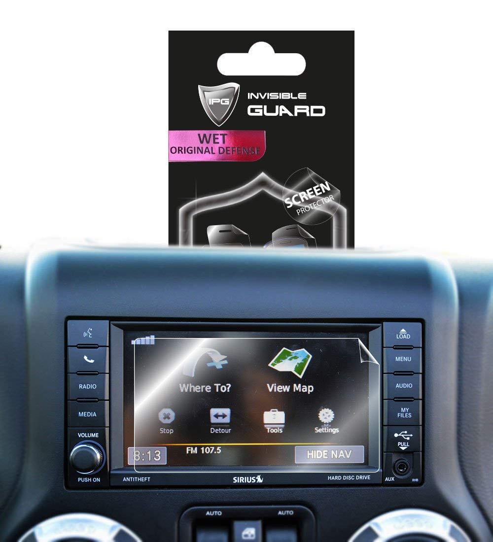 IPG for Jeep Wrangler JK 6.5" Navigation Touch Screen Sensitive Protector Invisible Ultra HD Clear Film Anti Scratch Skin Guard - Smooth/Self-Healing/Bubble -Free