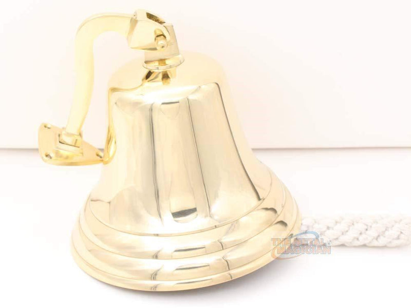 The Metal Magician 4" Solid Brass Ship/Last Orders/Pub/Door/School/Dinner/Reception Wall Mountable Bell