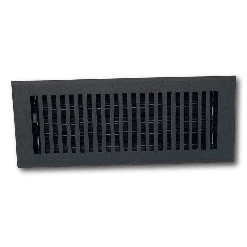 2 x 10 Cast Aluminum Contemporary Vent Cover - Black (Overall: 3.75 x 11.5) 2 x 10 (Overall: 3.75 x 11.5)