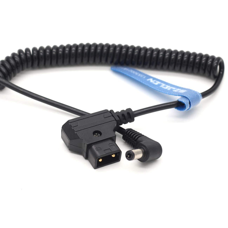 SZJELEN Anton Bauer Power Tap D-Tap to 12V DC2.5 Right Angle Power Coiled Cable for KiPRO LCD Monitor (DC Coiled Cable) DC Coiled Cable