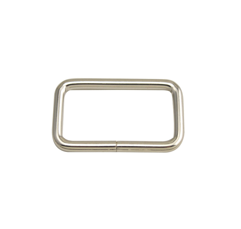 Wuuycoky 1.5" Inner Length Rectangle Rings Loop Ring No Welded for Strap Webbing Belts Buckle Color Optional Silver X 10pcs