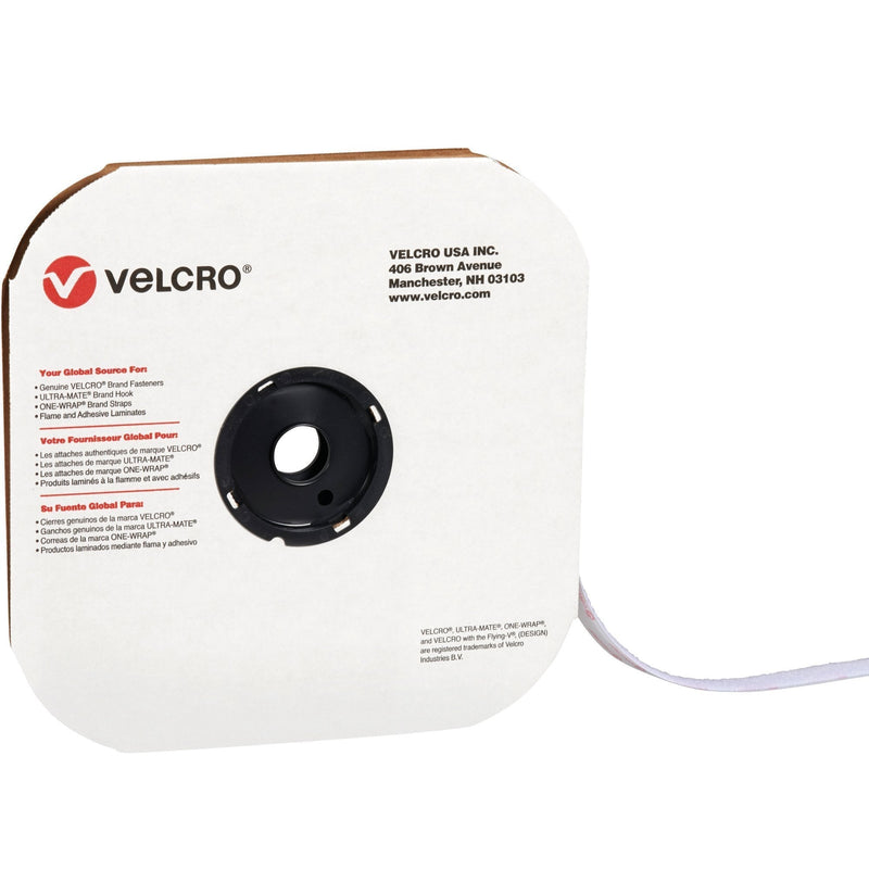 Velcro Tape (190873) Individual Strips, Hook, 5/8" x 75', White (1 Per Case) for Home & Office