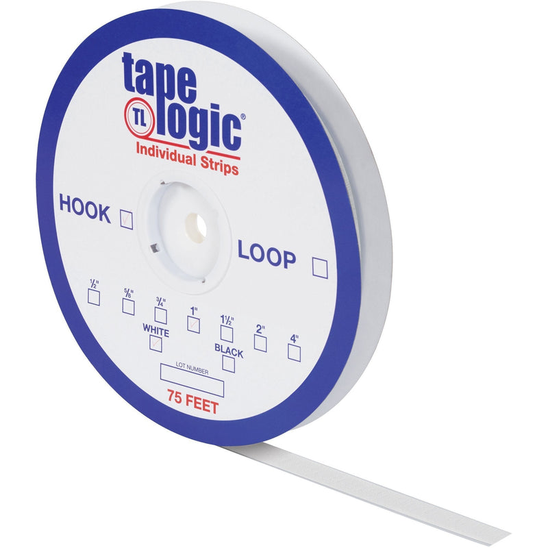 Boxes Fast Tape Logic Individual Tape Strips, Loop, 1" x 75', White, (Pack of 1)