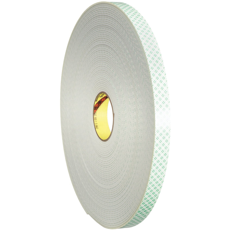 3M 4008 Double Sided Foam Tape, 1/2" x 5 yds, 1/8", Natural, 1/Case, 3M Stock# 7000048481