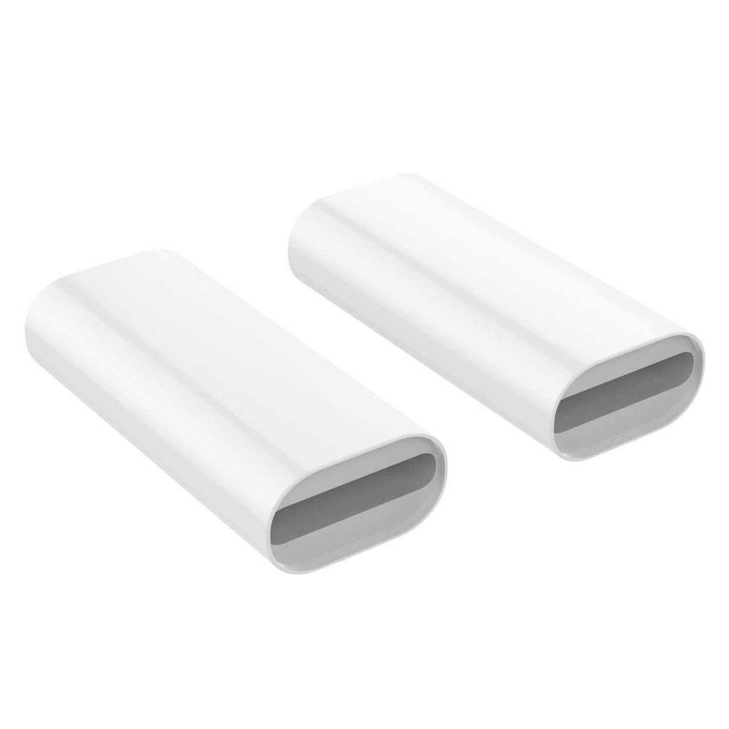 MoKo Charging Adapter Compatible with Apple Pencil 1st, Connector Charger Cable Compatible with iPad Air 3 / iPad Mini 5 2019 / iPad Pro 12.9 10.5 9.7 Pen Accessories, (2 Pack, White) White + white