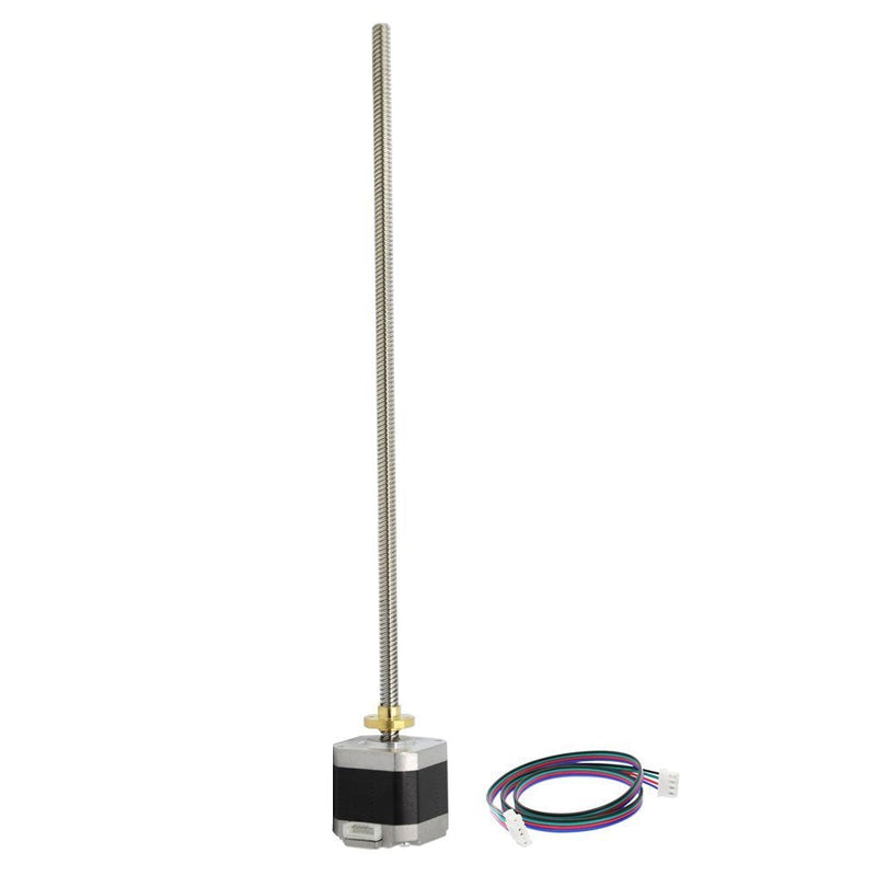 Iverntech NEMA 17 Stepper Motor with Integrated 300mm T8 Lead Screw for RepRap Prusa i3 3D Printers Z Axis or CNC Machine 300 MM