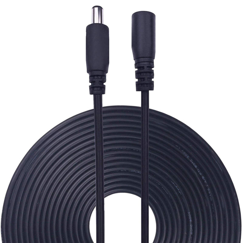 Tonton Power Extension Cable 33ft 10M 2.1mm x 5.5mm Compatible with 12V DC Adapter Cord for CCTV Security Camera IP Camera Standalone DVR Black