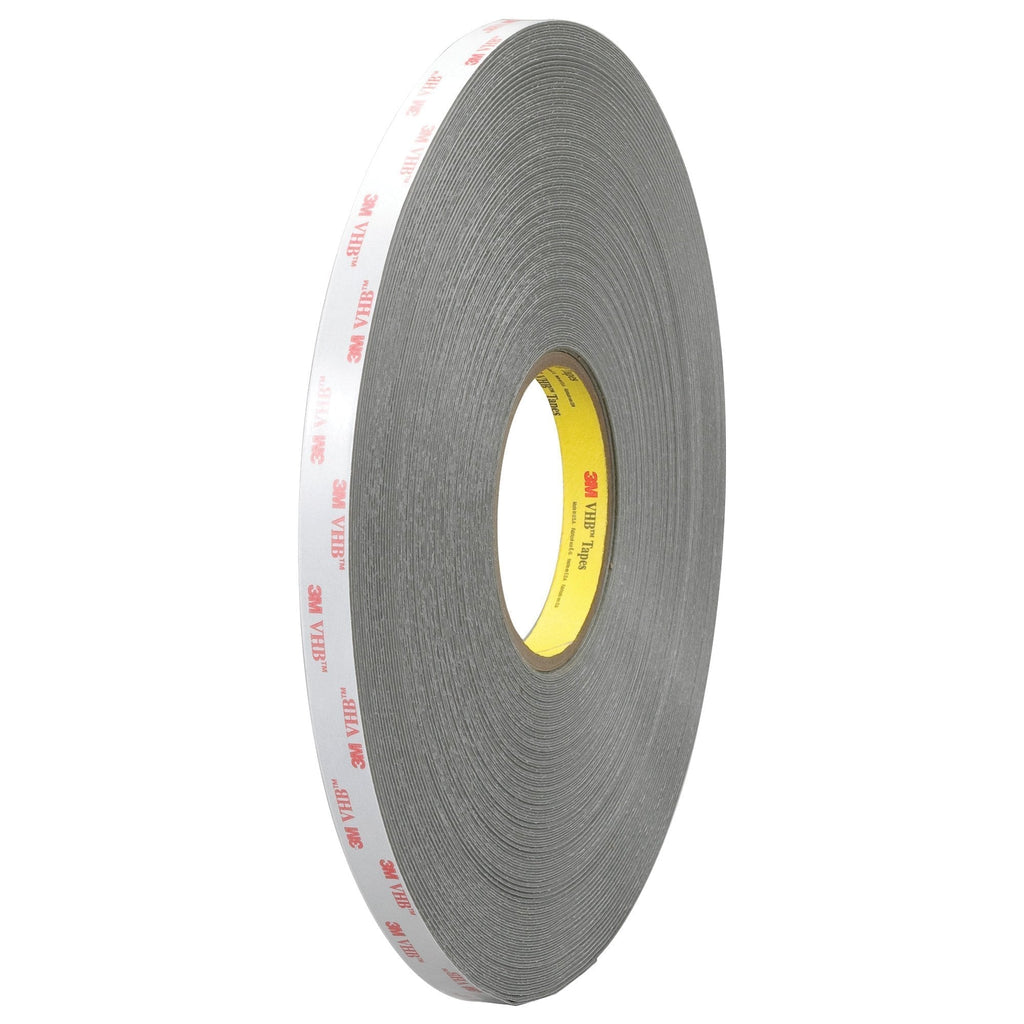 Boxes Fast 3M 4936 VHB Tape, 25.0 Mil, 1/2" x 5 yds, Gray, (Pack of 1)