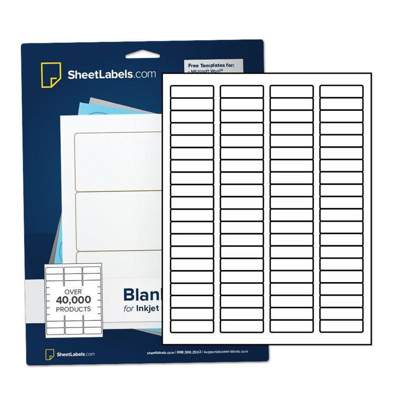 Return Address Labels from SheetLabels.com, 1-3/4" x 1/2", Laser or Inkjet Printable, Easy to Peel, 2000 Labels - 25 Sheets