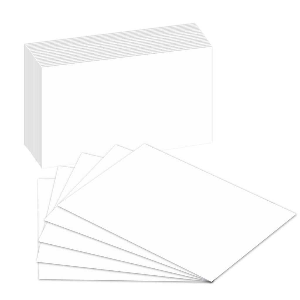 100 Extra Thick Index Cards | Blank Note Card | 14pt (0.014”) 100lb | Heavyweight Thick White Cover Stock | 100 Cards Per Pack - 5 x 7 Inches