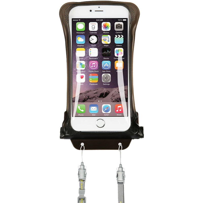 AquaVault 100% Waterproof Floating Smart Phone Case & Money Pouch, Fits All Phones, Made from Premium Heavy Duty PVC for Added Drop Protection, Includes Adjustable Neck Strap Black