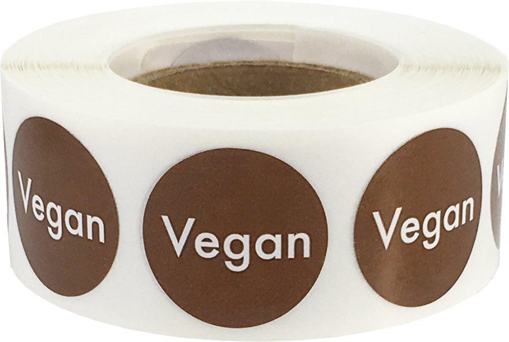 Vegan Food Rotation Labels .75 Inch Round Circle Dots 500 Adhesive Stickers