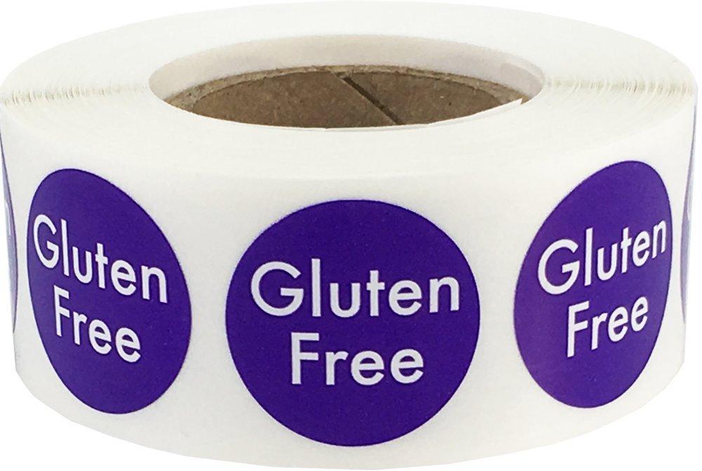 Gluten Free Food Rotation Labels .75 Inch Round Circle Dots 500 Adhesive Stickers