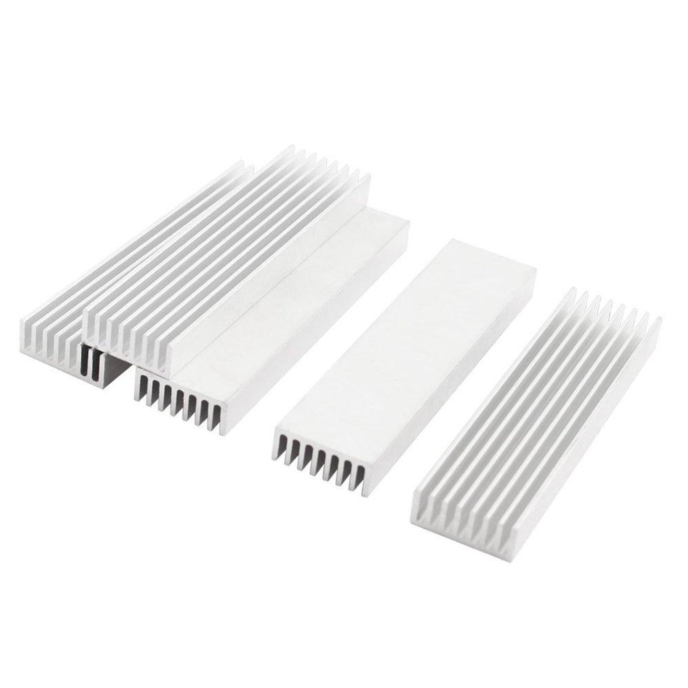 Nxtop 5 PCS Aluminium Heatsink Heat Sink Module Cooler Fin 100x25x10mm Silver Tone