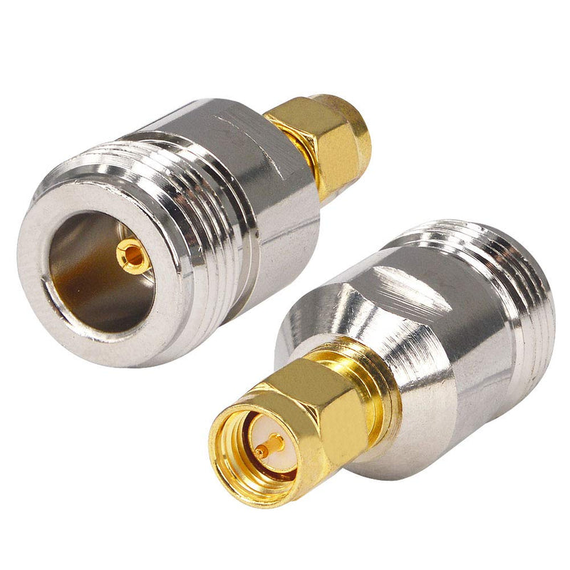 BOOBRIE SMA Antenna Adapter N-Type to SMA Coaxial Cable Connector N Type FemaleÂ Jack (Hole) toÂ SMAÂ Male Plug (Pin) CB Radio Antenna Adapter Converter for Antennas Broadcast Radio WiFi etc Pack of 2