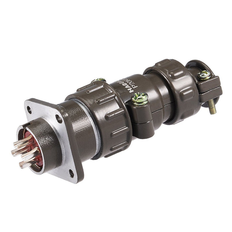 uxcell Aviation Connector, 20mm 4P 25A 220V P20-4 Waterproof Male Wire Panel Power Chassis Metal Fittings Connector Aviation Silver Tone
