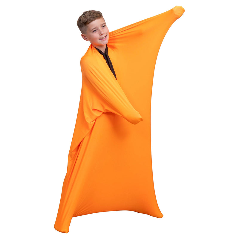 Special Supplies Orange Sensory Body Sock Full-Body Wrap to Relieve Stress, Stretchy, Breathable Cozy Sensory Sack for Boys, Girls, Safe, Comfortable, Calming Relief Cocoon (Medium 47"x27") Medium 47"x27"