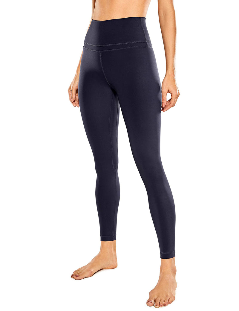 CRZ YOGA Women's Naked Feeling Yoga Pants 25 Inches - 7/8 High Waisted Camo Workout Leggings Leopard Animal Print XX-Small Navy
