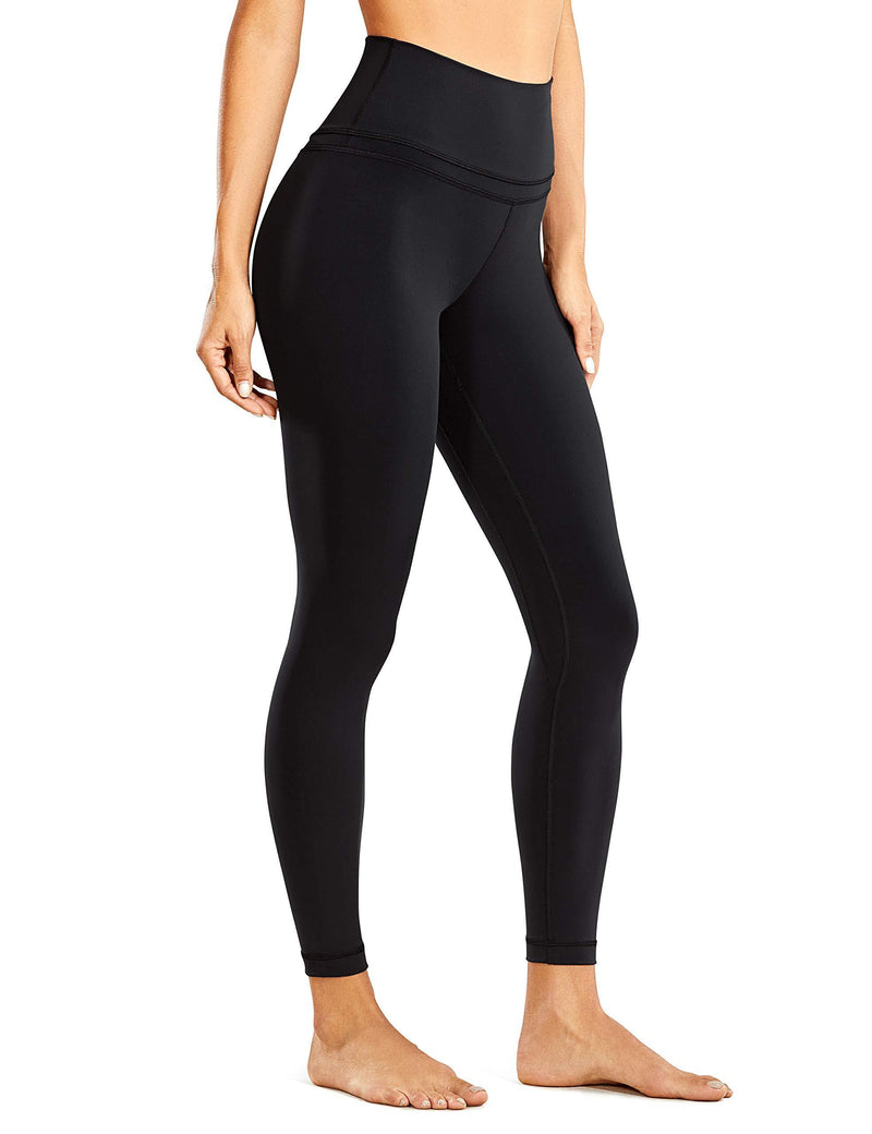 CRZ YOGA Women's Naked Feeling Yoga Pants 25 Inches - 7/8 High Waisted Camo Workout Leggings Leopard Animal Print XX-Small Black