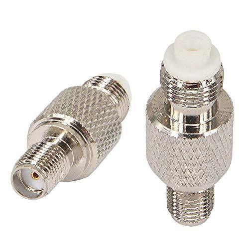 BOOBRIE SMA Coaxial Connector FME Female to SMA Female Coax Adapter WiFi Antenna Adapter for Antennas Wireless LAN Devices Coaxial Cable WiFi Radios External Antenna Cell Booster Pack of 2
