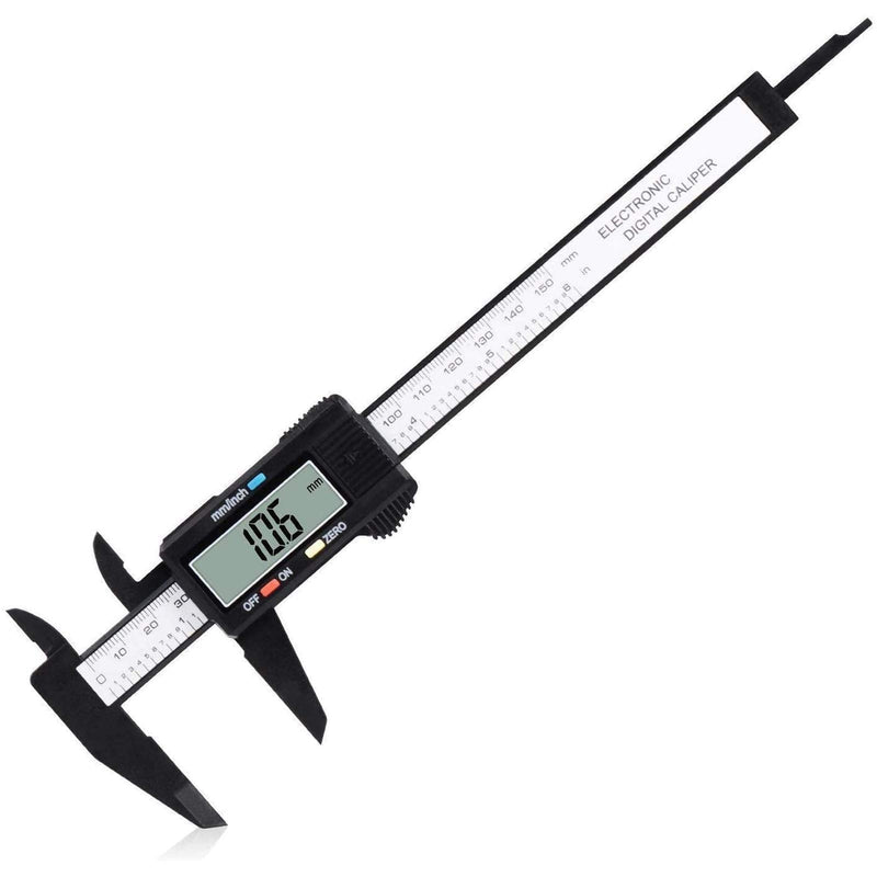 Digital Caliper, Adoric 0-6" Calipers Measuring Tool - Electronic Micrometer Caliper with Large LCD Screen, Auto-off Feature, Inch and Millimeter Conversion 6" Black