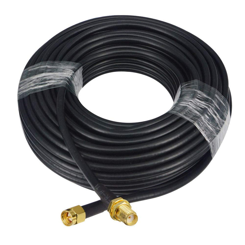 YOTENKO 20-Meter(65.6 Ft) rg58 Coax Cable SMA Male to SMA Female Low Loss RF Jumper Two-Way Radio Applications Pure Copper 50 ohm SMA Antenna Extension Cable â€¦ 20M cable