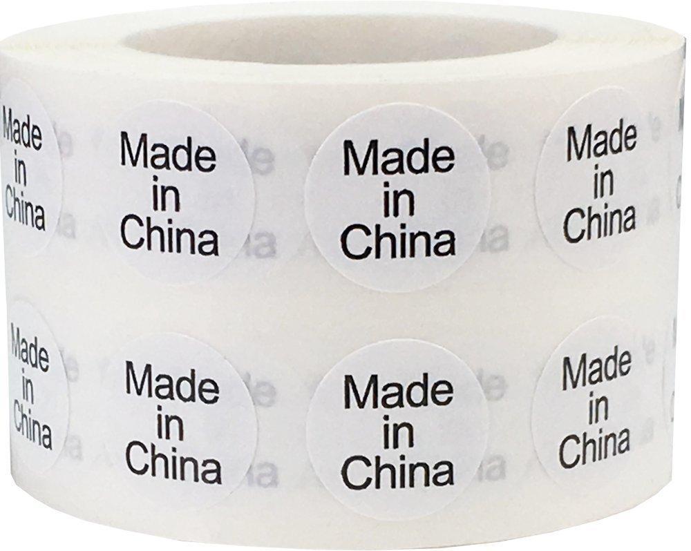 Made in China Labels .5 Inch Round Circle Dots 1,000 Total Adhesive Stickers