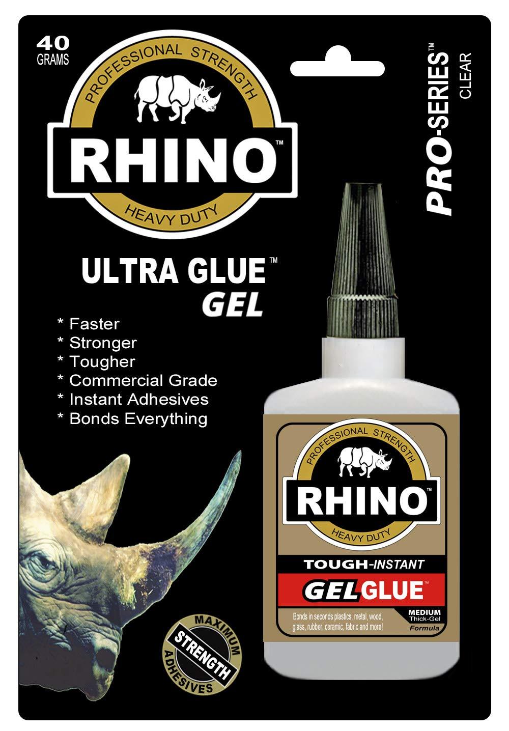 Rhino Glue Gel, Heavy Duty 40 Gram Clear Rhino Glue Gel, Heavy Duty 40 Gram Clear