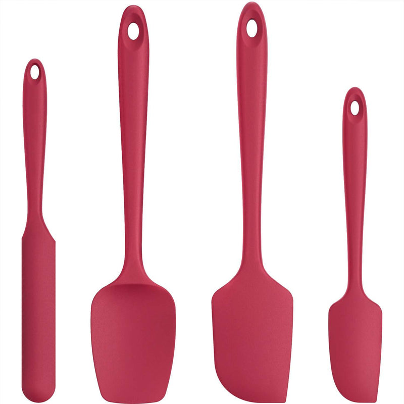 U-Taste Silicone Spatula Set with 480 Degrees Fahrenheit Heat Resistant (Red) 2.39inch (480ºF Heat Resistant) Red