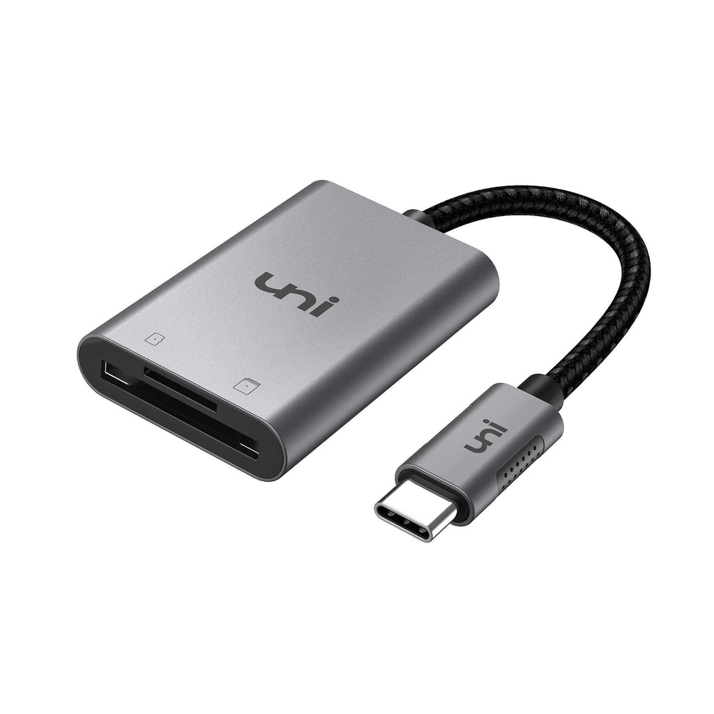 SD Card Reader, uni Sturdy USB C to Micro SD Memory Card Reader Adapter (Aluminum Shell, High Speed) Thunderbolt 3 Compatible with Android Galaxy S20, MacBook Pro/MacBook Air and More