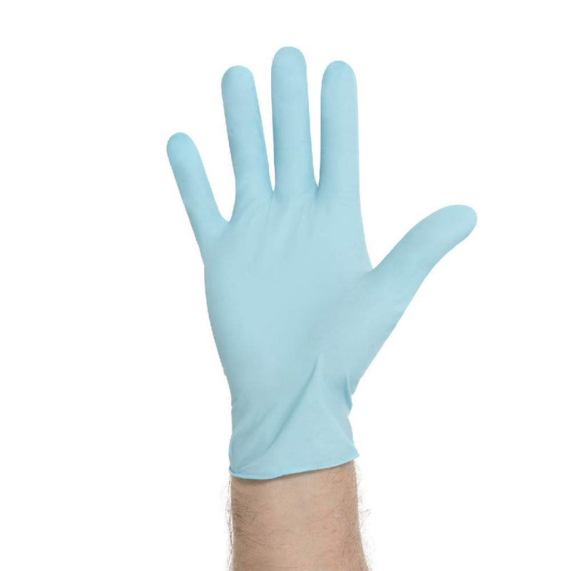 HALYARD Blue Nitrile Exam Gloves, Powder-Free, Non-Sterile, 5.9 mil, 9.5", Blue, Small, 53101 (Box of 100)