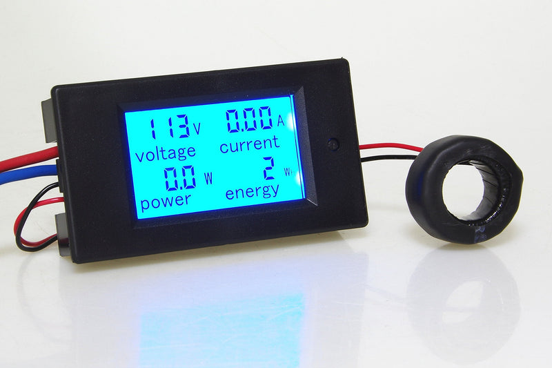 KNACRO AC 80-260V 100A Blue Backlit Digital Current Voltage Power Energy Meter Multimeter Ammeter Voltmeter with Current Transformer CT