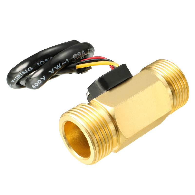 uxcell G3/4" Hall Effect Liquid Water Flow Sensor Switch Flowmeter Counter Meter DC 5V 2-45L/min SEN-HZ43WB