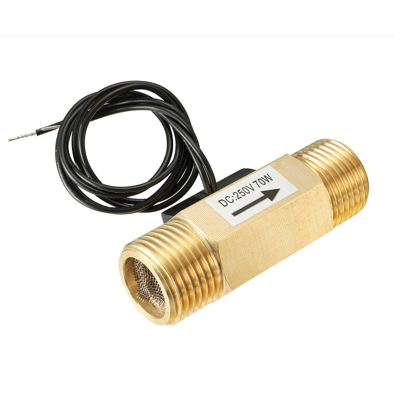 uxcell G1/2" Hall Effect Liquid Water Flow Sensor Switch Flowmeter Counter Meter 1-30L/min SEN-CL21W
