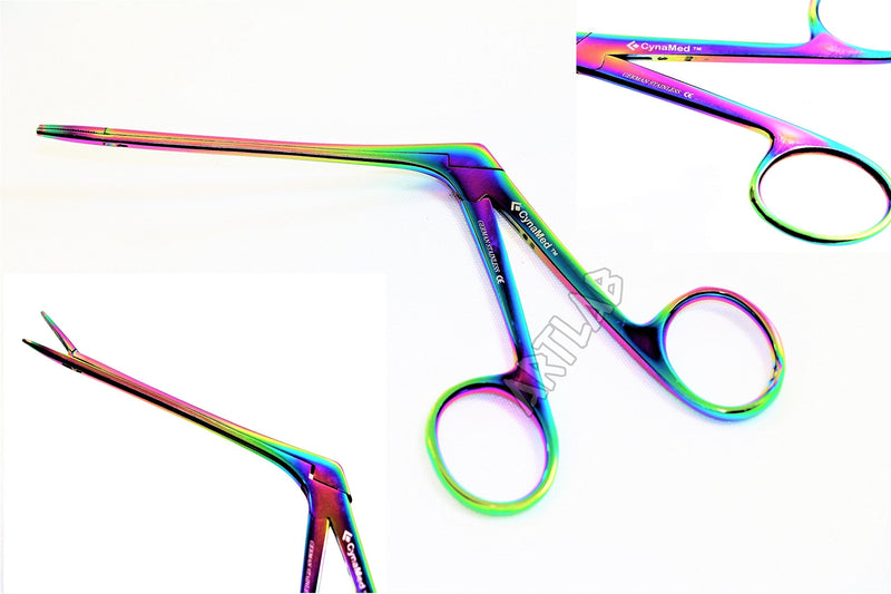 German Hartman Alligator Forceps German Grade 3.5 Inches Rainbow Color ENT Instruments CYNAMED