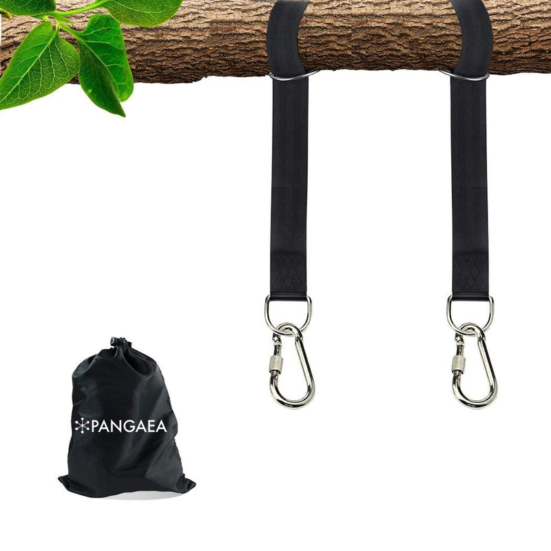 PANGAEA Tree Swing Hanging Straps Kit, Heavy Duty Holds 2200LBS Extra Long, with Safer Lock Snap Carabiners & Carry Pouch Bag (5 FT) 5 ft
