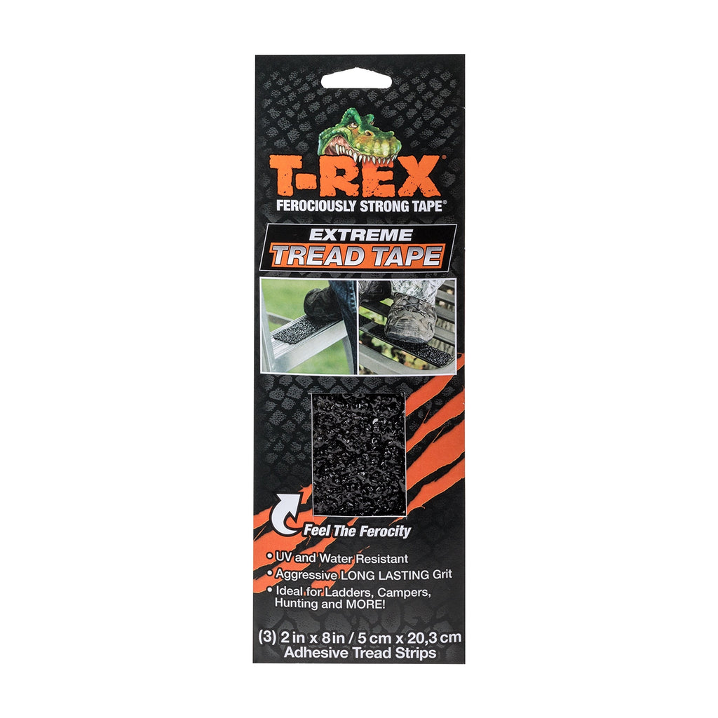 T-Rex 285807 Extreme Tread Traction Strips, 2' x 8', Black