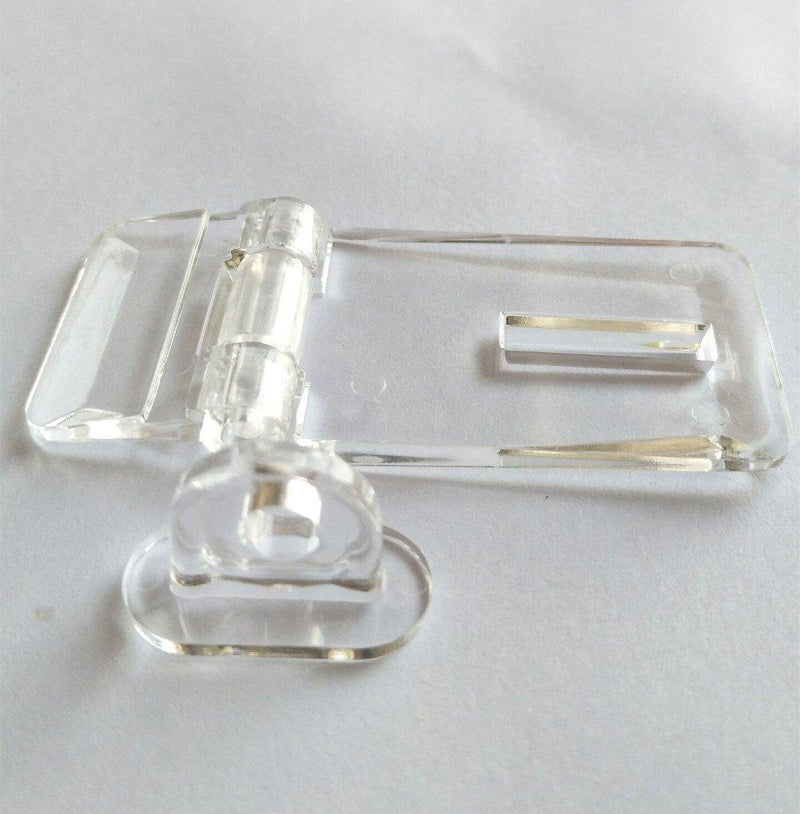 6PCS Crystal Clear Acrylic Lock Hasp Buckle Transparent Hinge Hasps